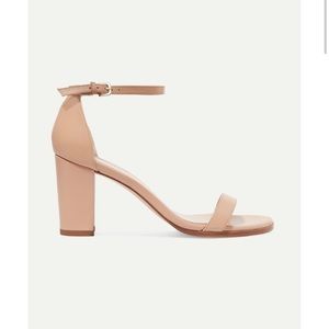 Stuart Weitzman Nearly Nude Sandals tan leather